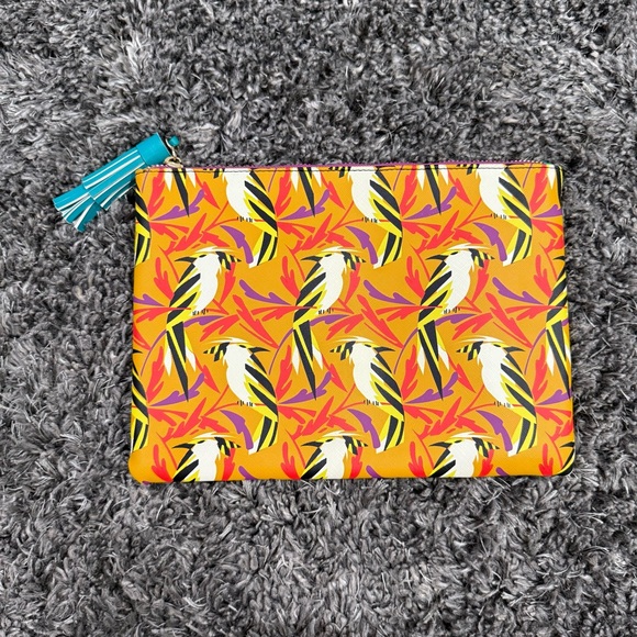 Steven Colorful Bird Print Pouch in Multi - Picture 1 of 4